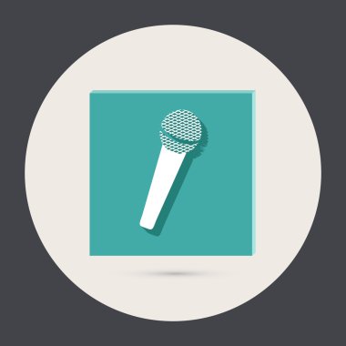 Mikrofon yuvarlak simge