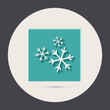 Kar tanesi yuvarlak simge