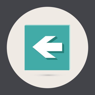 Web ok yuvarlak simge