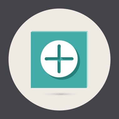 Artı işareti yuvarlak simge