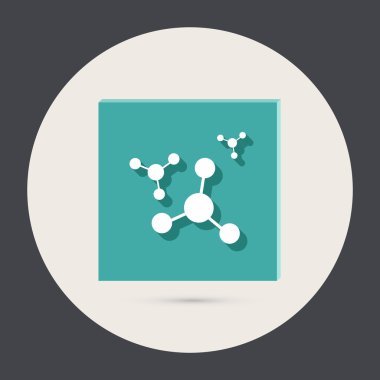 Molekül yuvarlak simge