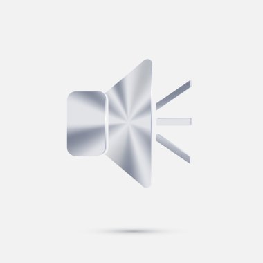 Gümüş hoparlör simgesini