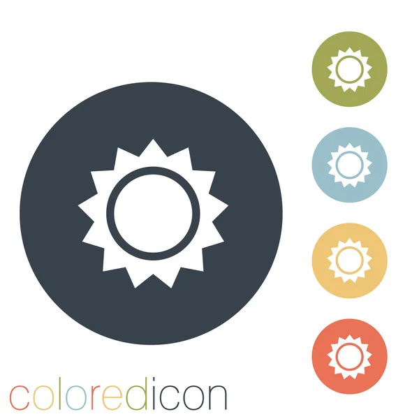 Sol redondo icono — Vector de stock