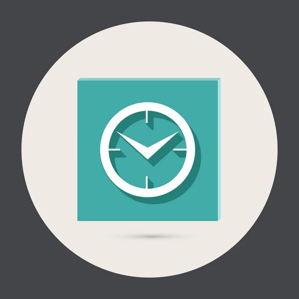 Horloge icône ronde — Image vectorielle