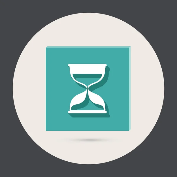 Hourglass waiting round icon — Stock Vector