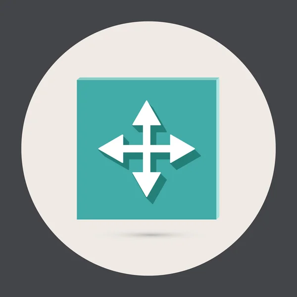 Move arrows round icon — Stock Vector