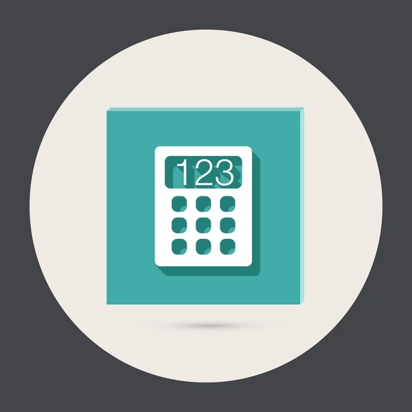 Calculadora icono redondo — Vector de stock