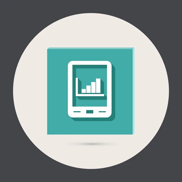 Tableta con icono de diagrama — Archivo Imágenes Vectoriales