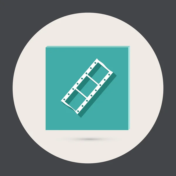 Film teken ronde pictogram — Stockvector