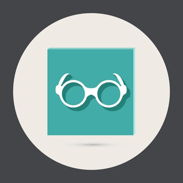 Icono redondo de gafas — Archivo Imágenes Vectoriales