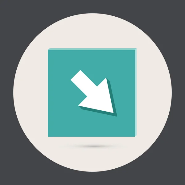 Flecha web icono redondo — Vector de stock