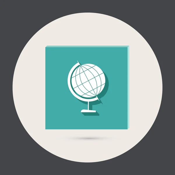 Icône ronde Globe — Image vectorielle