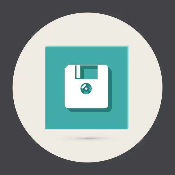 Diskette ronde pictogram — Stockvector