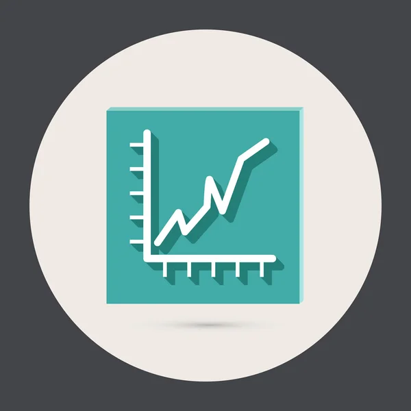 Figura diagrama gráfico icono redondo — Vector de stock