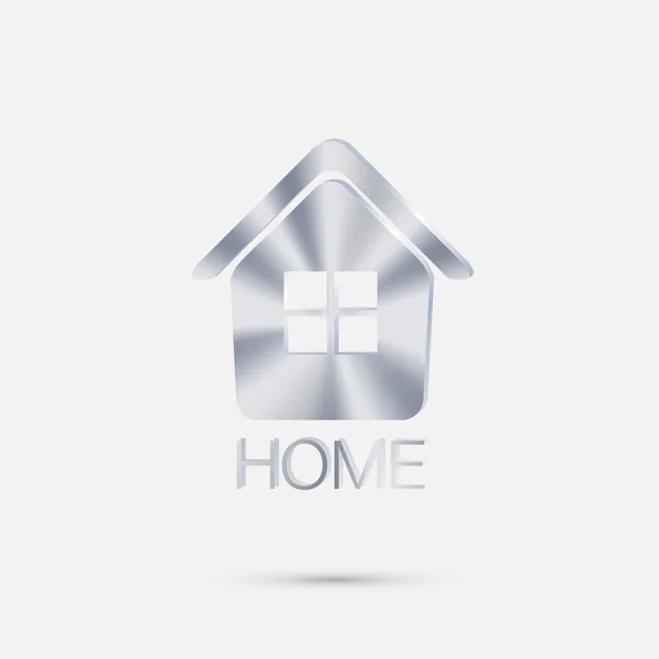 Home silver icon — Stock Vector