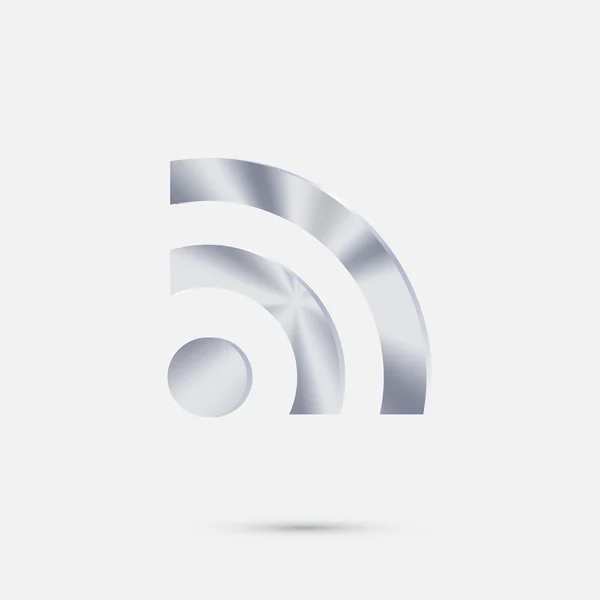RSS-symbol silver ikonen — Stock vektor