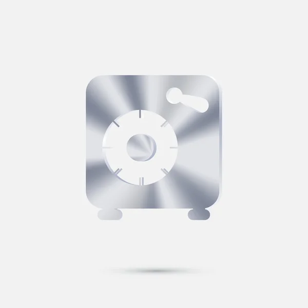 Bank vault silver icon — Stock Vector