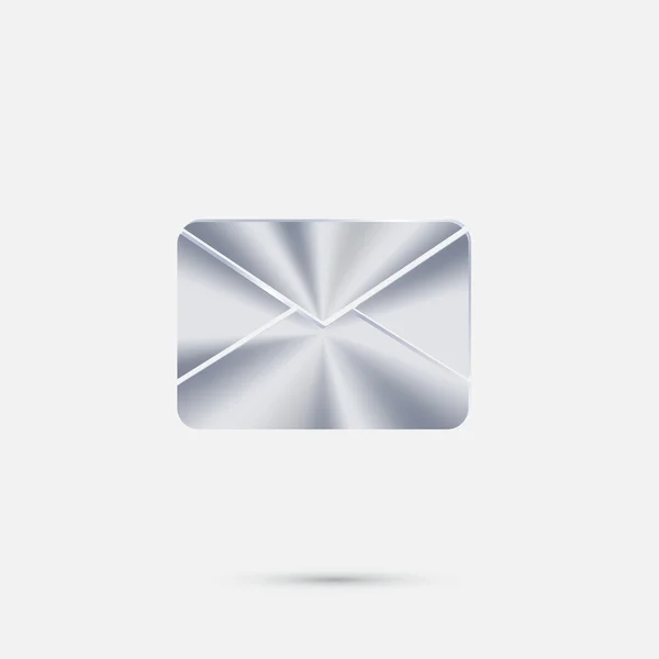 Het pictogram Post envelop zilver — Stockvector