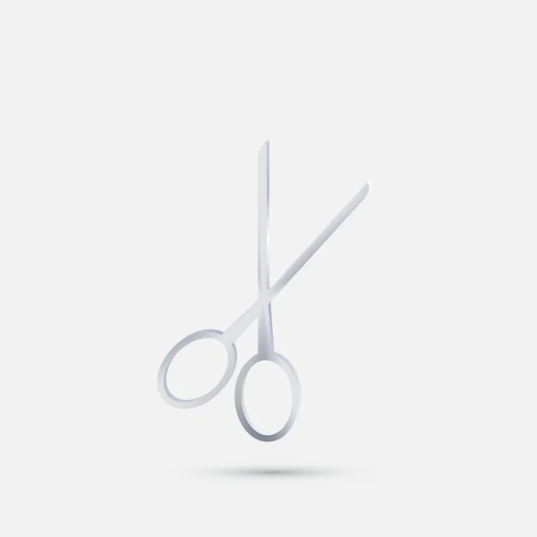 Scissors silver icon — Stock Vector