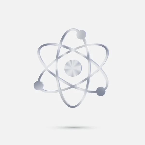 Molecuul zilveren pictogram — Stockvector