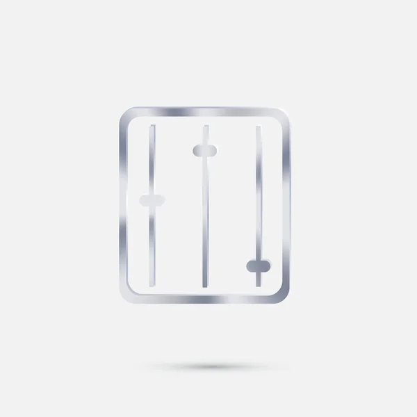 Equalizer silver ikon — Stock vektor