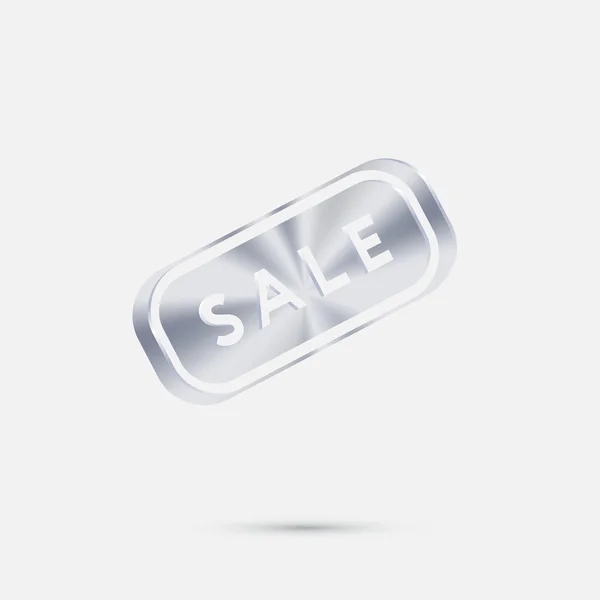 Sale label  silver icon — Stock Vector