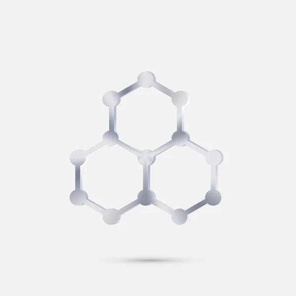 Chemical compound silver icon — Stock Vector