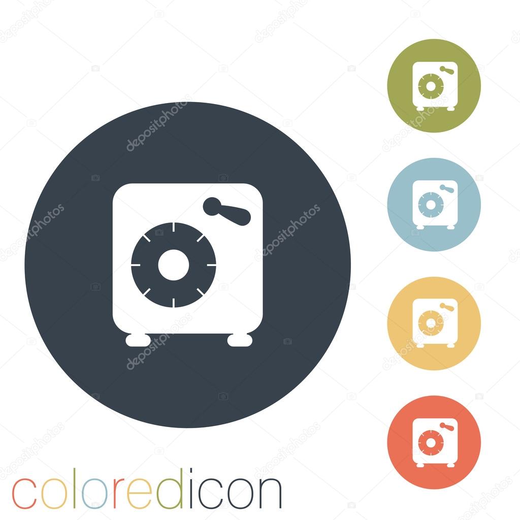 Bank vault icon — Stock Vector © Little_cuckoo 55712813