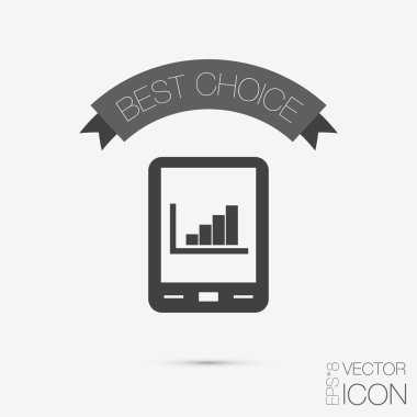 Tablet pad ile diyagram simgesi