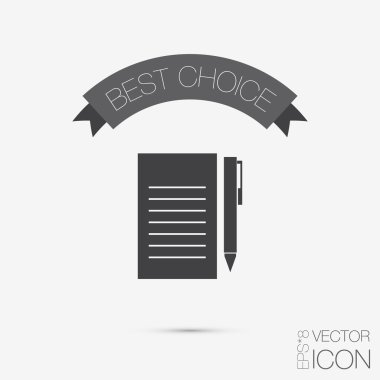 Kağıt kalem simgesi ile