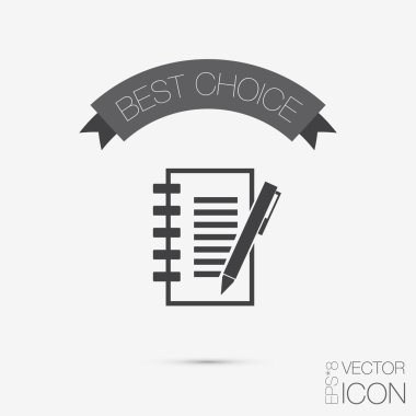 Kağıt kalem simgesi ile