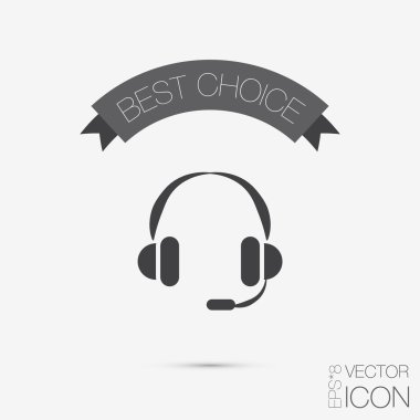 Müşteri desteği, kulaklık simgesi