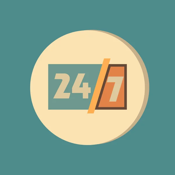 Zeichen 24 7. Symbol — Stockvektor