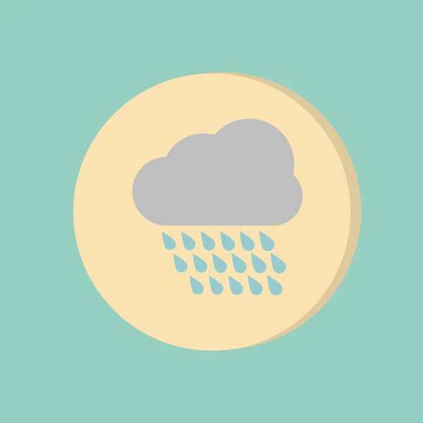 Wolkenregen. Wettersymbol — Stockvektor