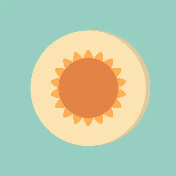 Soleil. icône météo — Image vectorielle