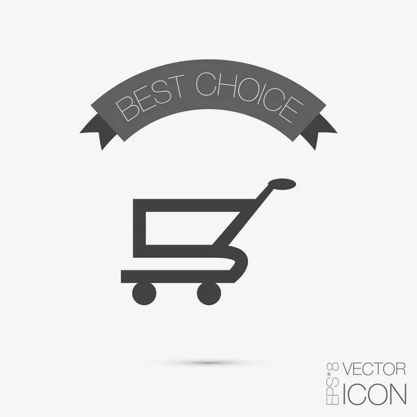 Carrito tienda online — Vector de stock