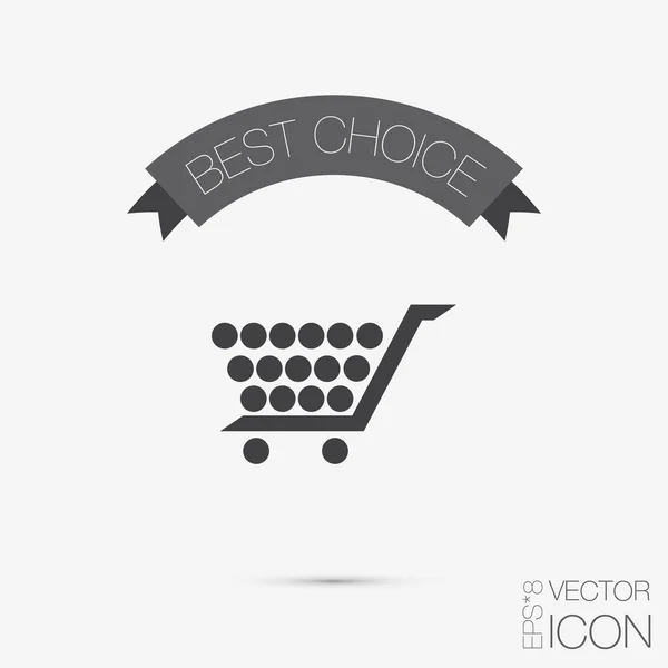 Carrito tienda online — Vector de stock