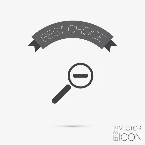 Magnifier reduction icon — Stock Vector