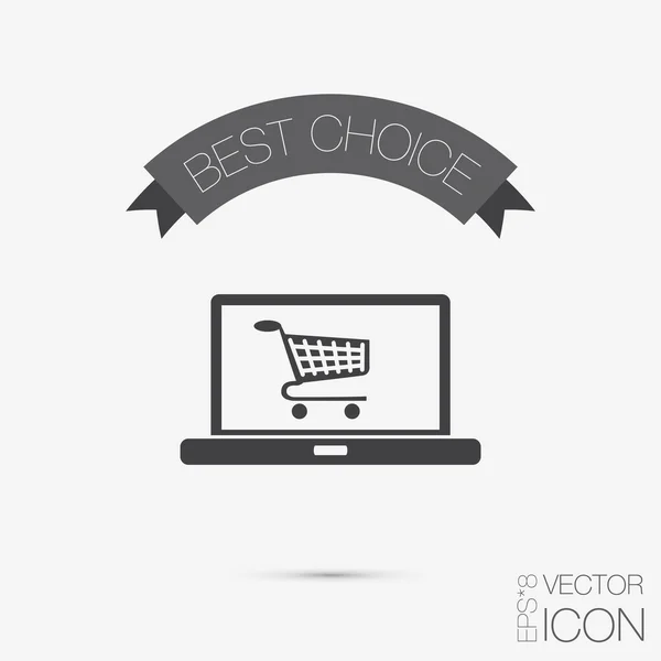 Symbol shopping cart — Stock Vector