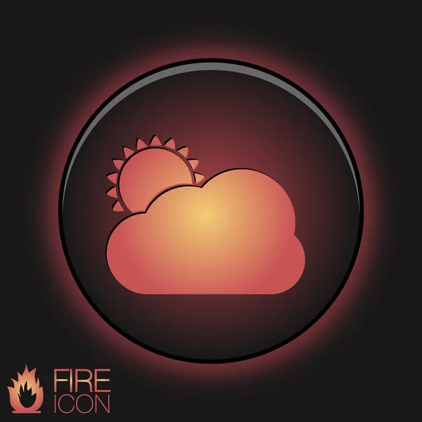 Nube de lluvia con sol . — Vector de stock