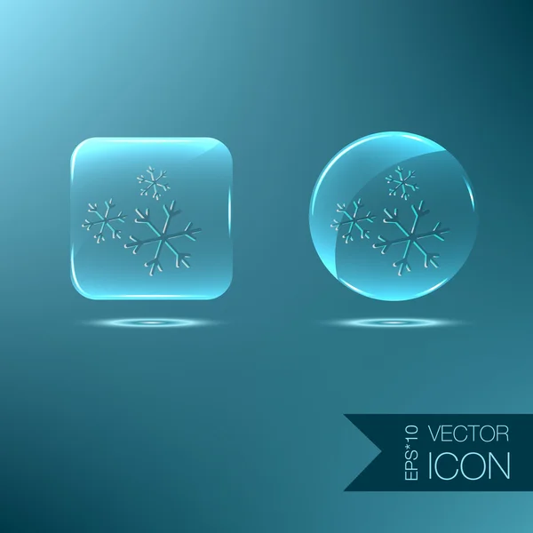 Flocon de neige icône météo — Image vectorielle