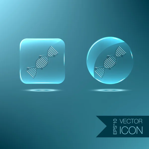 Icona blu elica DNA — Vettoriale Stock