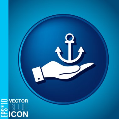 Deniz çapa tutan el