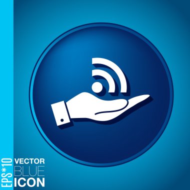 RSS simgesi tutan el