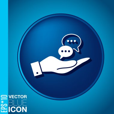 Diyalog konuşan el holding