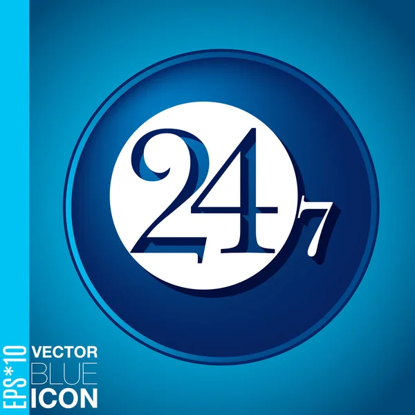 Carácter 24 7 . — Vector de stock
