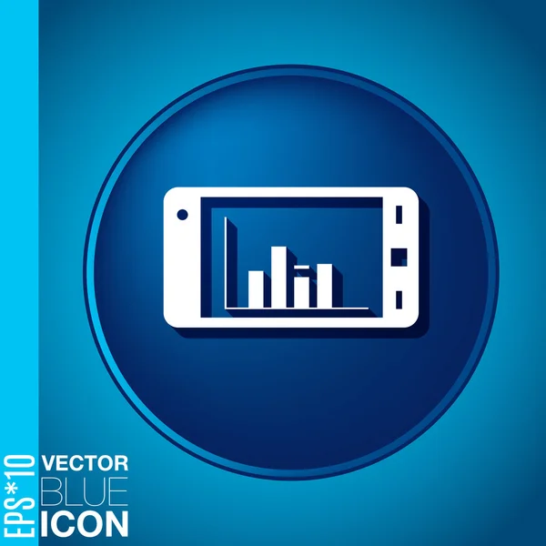 Smartphone con diagrama . — Archivo Imágenes Vectoriales