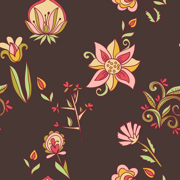 Nahtlose Textur mit Blumen — Stockvektor