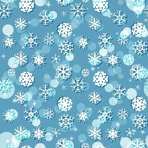 Schneeflocken Winter nahtlose Textur — Stockvektor