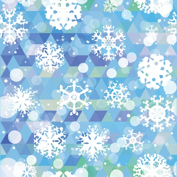 Płatki śniegu zimą tekstura — Wektor stockowy